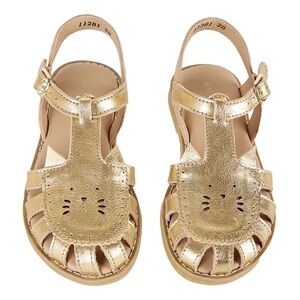 Emile et Ida Gold Cat Sandals